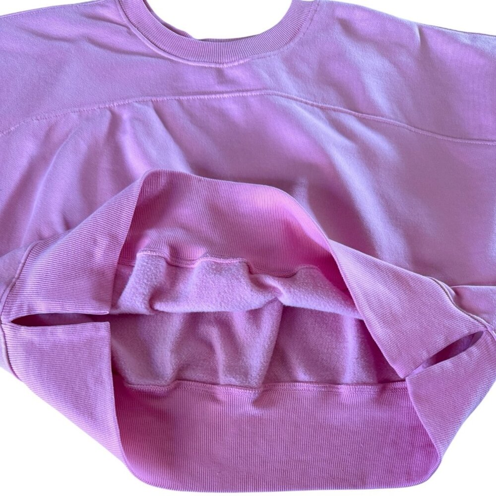 Gola x Anthropologie Pink Sweatshirt MEDIUM Floral Patch Cropped Crewneck Soft - Picture 10 of 10